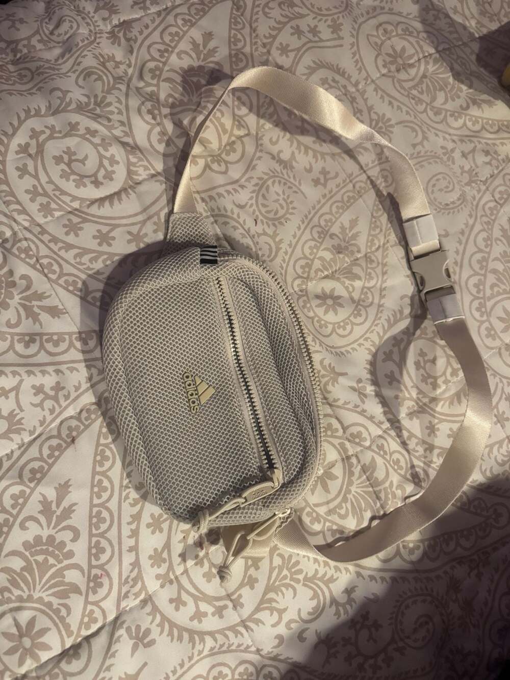 Adidas Airmesh Waist Pack Fanny Bag Off White